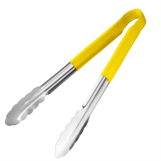 Hygiplas Colour Coded Yellow Serving Tongs 300mm cb157