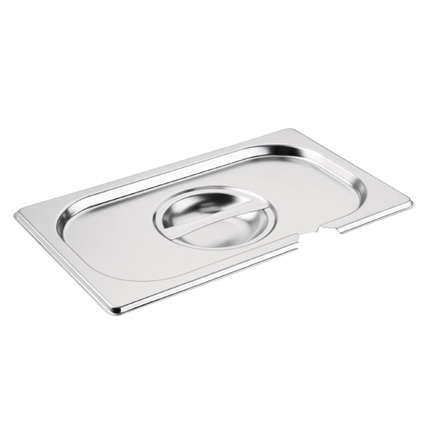 Vogue Stainless Steel 1/4 Gastronorm Notched Lid cb174