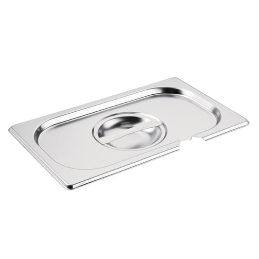 Vogue Stainless Steel 1/4 Gastronorm Notched Lid cb174