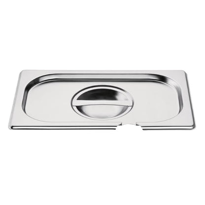 Vogue Stainless Steel 1/4 Gastronorm Notched Lid cb174