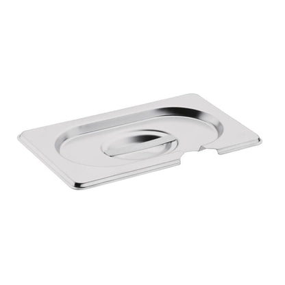 Vogue Stainless Steel 1/9 Gastronorm Notched Lid cb176