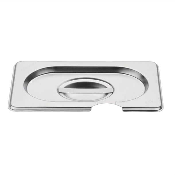 Vogue Stainless Steel 1/9 Gastronorm Notched Lid cb176