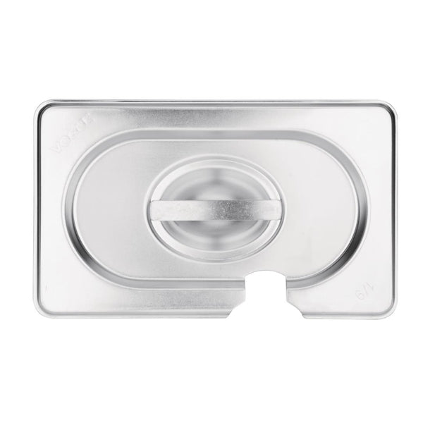 Vogue Stainless Steel 1/9 Gastronorm Notched Lid cb176