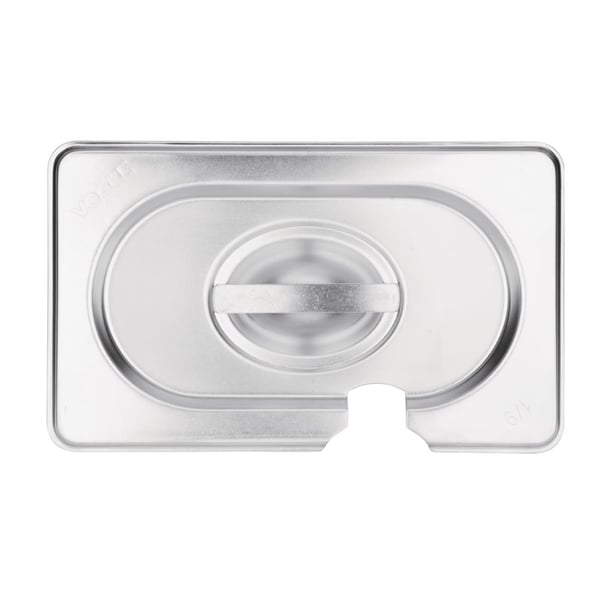 Vogue Stainless Steel 1/9 Gastronorm Notched Lid cb176