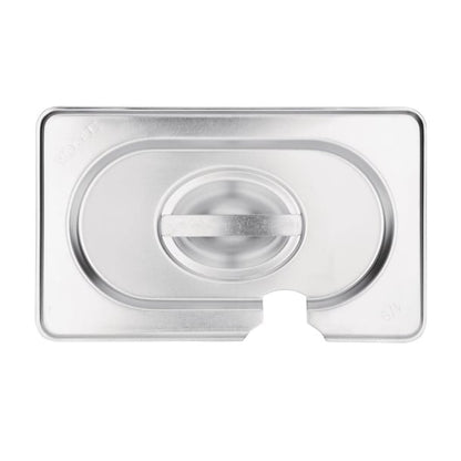 Vogue Stainless Steel 1/9 Gastronorm Notched Lid cb176