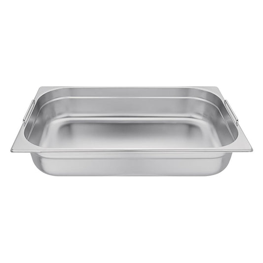 Vogue Stainless Steel 1/1 Gastronorm Tray With Handles 100mm cb179