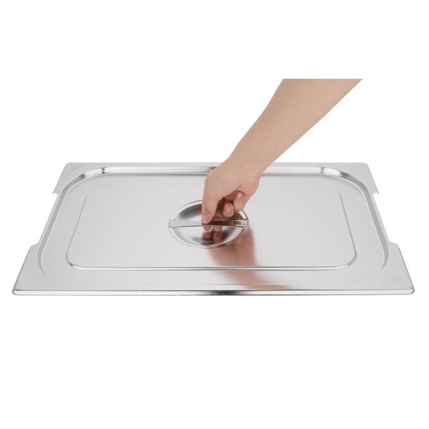 Vogue Stainless Steel 1/1 Gastronorm Handled Tray Lid cb181