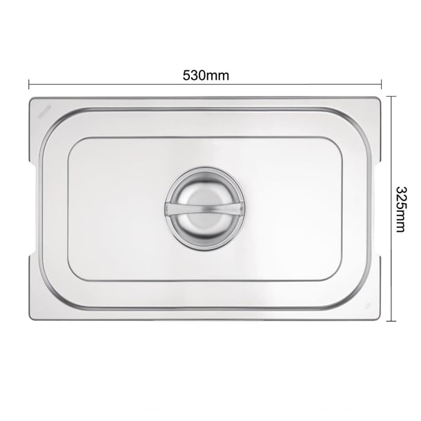 Vogue Stainless Steel 1/1 Gastronorm Handled Tray Lid cb181