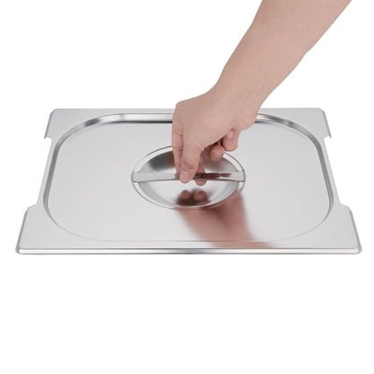 Vogue Stainless Steel 1/2 Gastronorm Handled Tray Lid cb185