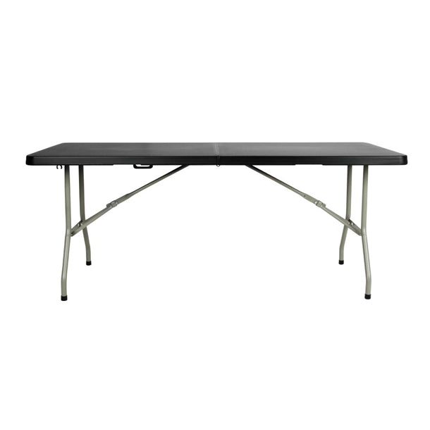 Bolero Rectangular Centre Folding Table 6ft Black hz169