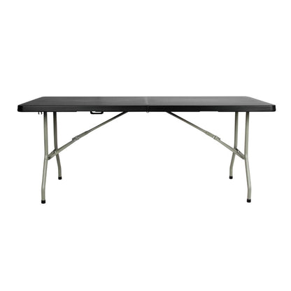 Bolero Rectangular Centre Folding Table 6ft Black hz169