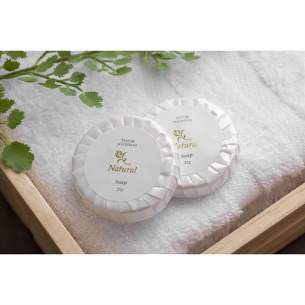 Hotel Complimentary Taylor of London Natural Range Tissue Pleat Soap (100 Pack) cb561