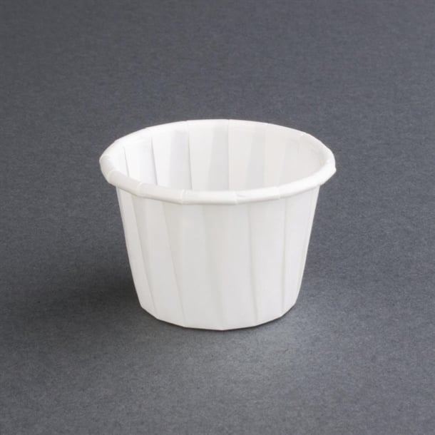 4 Aces Recyclable Paper Sauce Pots Small 1oz (250 Pack) cx080