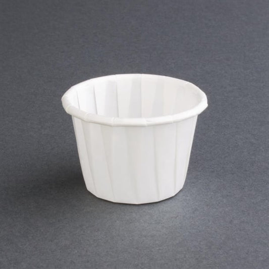 4 Aces Recyclable Paper Sauce Pots Small 1oz (250 Pack) cx080