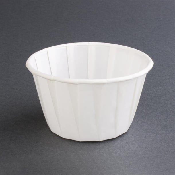 4 Aces Recyclable Paper Sauce Pots Large 4oz (250 Pack) cx082