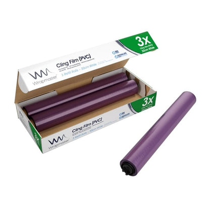 Wrapmaster Cling Film 300mm x 100m (3 Pack) cb624