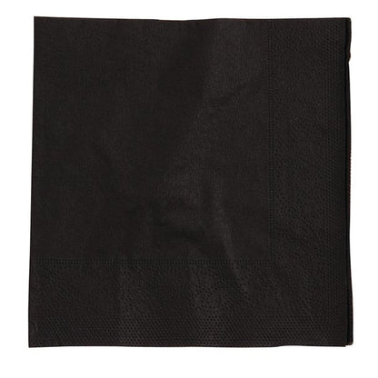 Swantex Cocktail Napkin Black 25x25cm 2ply 1/4 Fold (8 Pack) cb666
