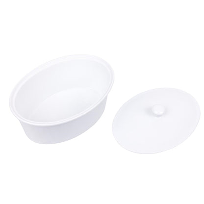 Olympia Whiteware Oval Casserole Dish with Lid 2.2Ltr cb712