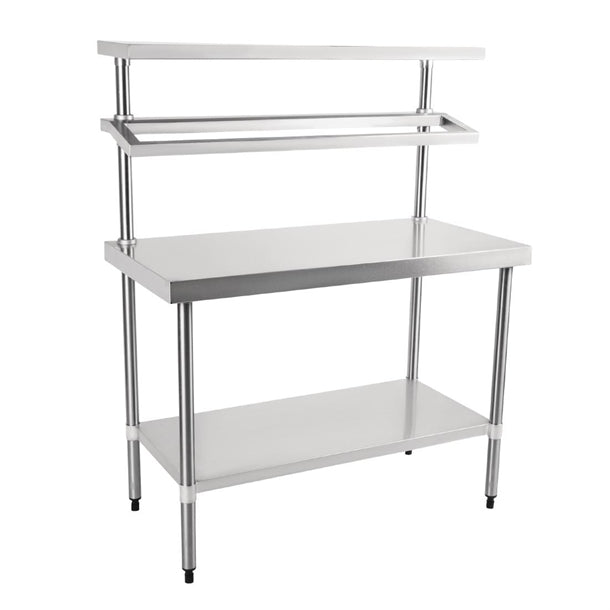 Vogue Stainless Steel Prep Station with Gantry 1500x600 cb908