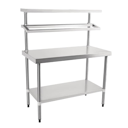 Vogue Stainless Steel Prep Station with Gantry 1500x600 cb908