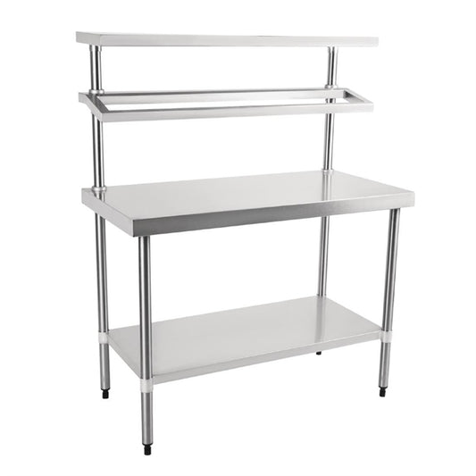 Vogue Stainless Steel Prep Station with Gantry 1500x600 cb908