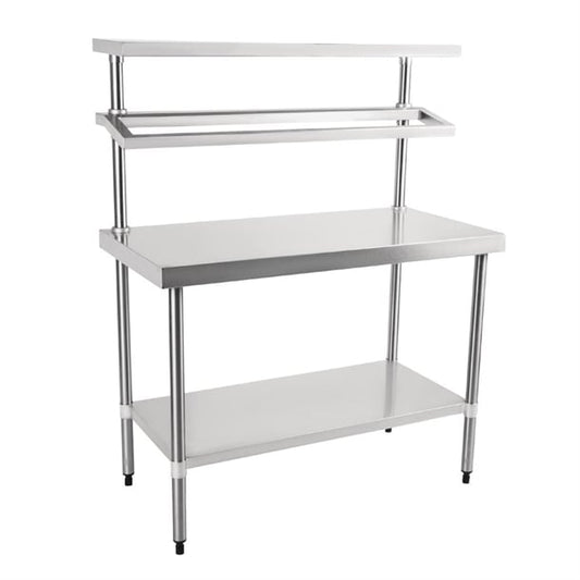 Vogue Stainless Steel Prep Station with Gantry 1500x600 cb908