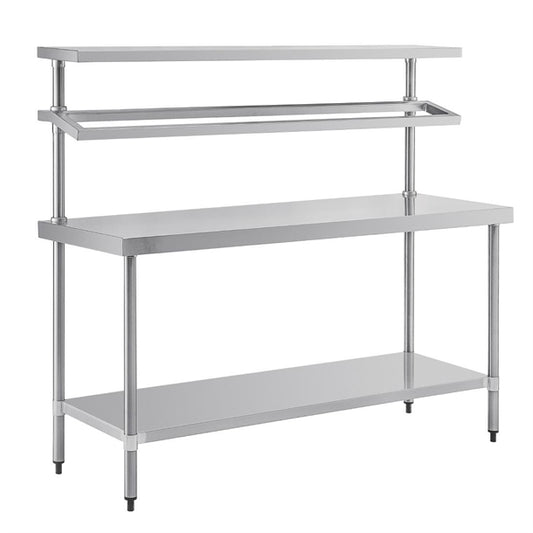 Vogue Stainless Steel Prep Station With Gantry 600(D)mm p_cb908