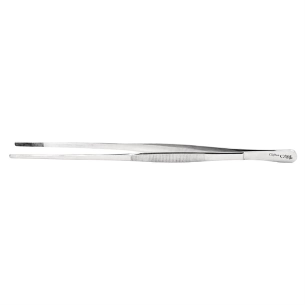 Stainless Steel Round Tip Tweezer Tongs 300mm cc164