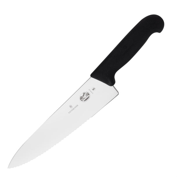 Victorinox Fibrox Serrated Carving Knife Black 25.4cm cc267
