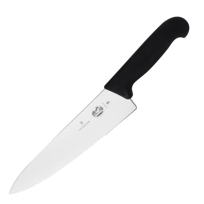 Victorinox Fibrox Serrated Carving Knife Black 25.4cm cc267