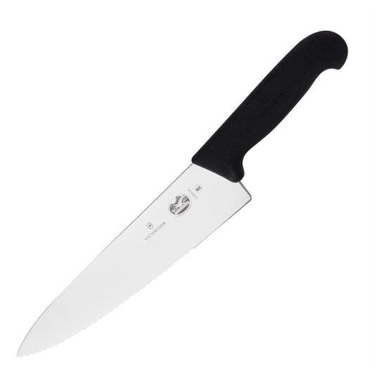 Victorinox Fibrox Serrated Carving Knife Black 25.4cm cc267
