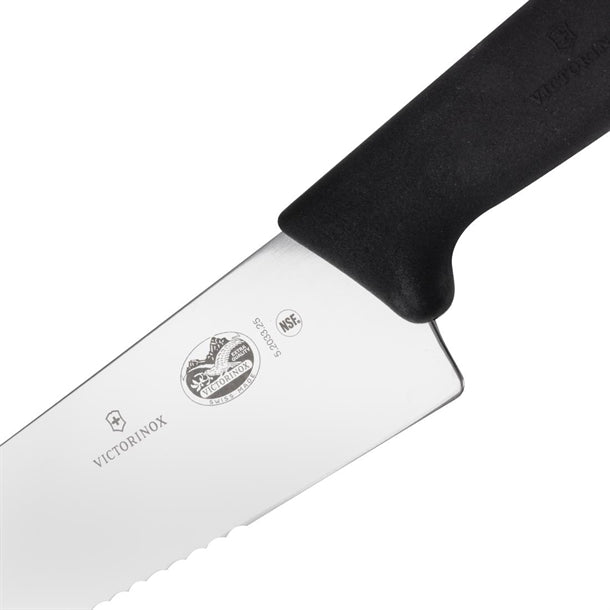 Victorinox Fibrox Serrated Carving Knife Black 25.4cm cc267