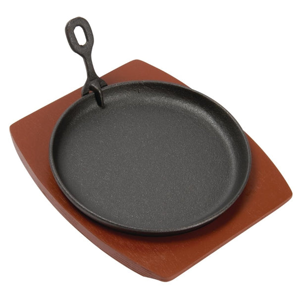 Olympia Round Cast Iron Sizzle Platter 220mm gj556