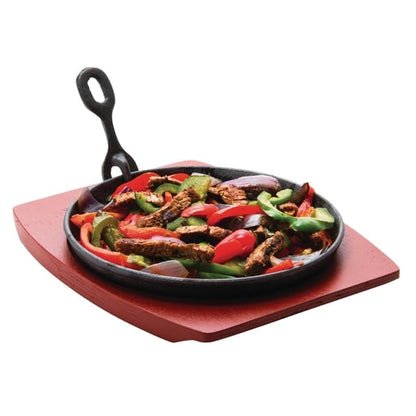 Olympia Round Cast Iron Sizzle Platter 220mm gj556