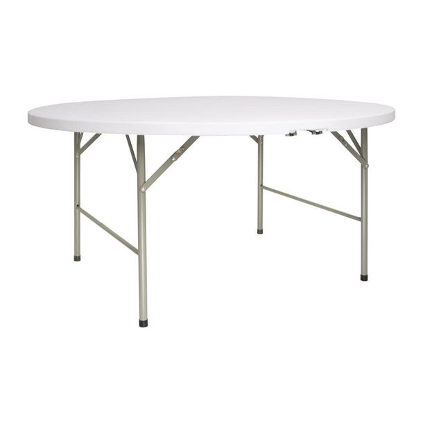Bolero 5ft Round Folding Table White cc506
