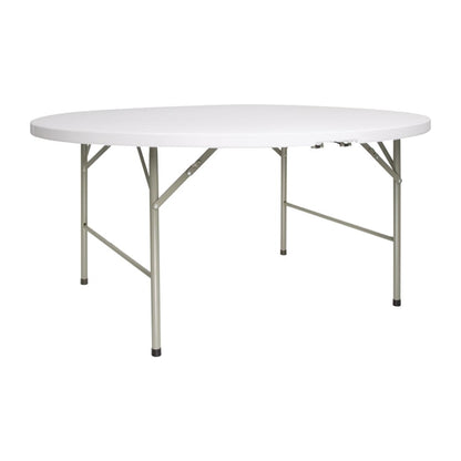 Bolero 5ft Round Folding Table White cc506