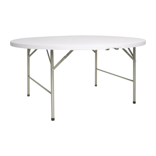Bolero 5ft Round Folding Table White cc506