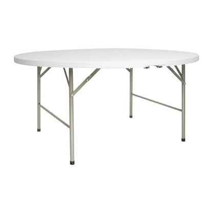 Bolero 5ft Round Folding Table White cc506