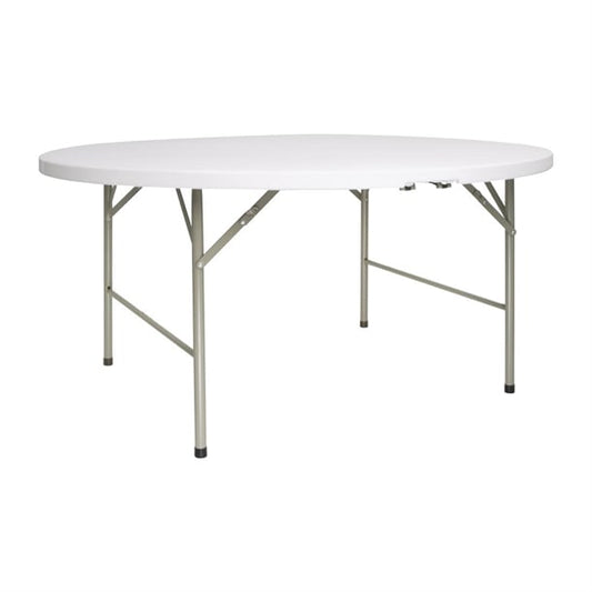 Bolero 5ft Round Folding Table White cc506