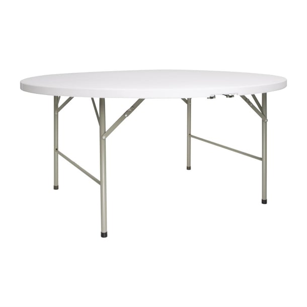 Bolero 5ft Round Folding Table White cc506