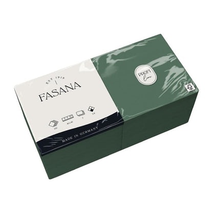 Fasana Dinner Napkin Green 40x40cm 3ply 1/4 Fold (1000 Pack) cc589