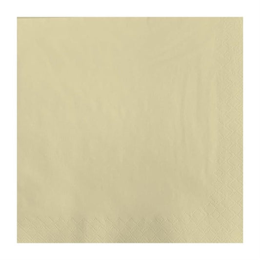 Fasana Dinner Napkin Crème 40x40cm 3ply 1/4 Fold (1000 Pack) cc591