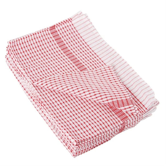 Vogue Wonderdry Tea Towels Red (10 Pack) cc595