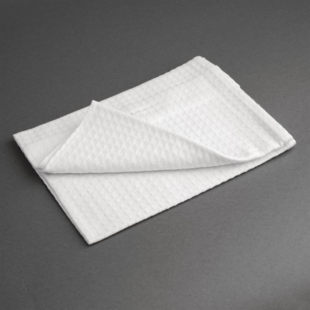 Vogue Honeycomb Weave Tea Towels White (10 Pack) cc598