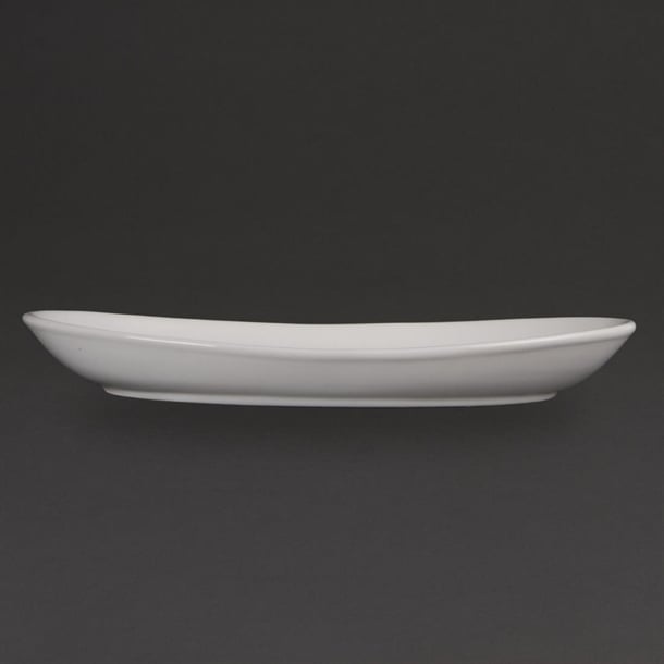 Olympia Whiteware French Deep Oval Plates 304mm (4 Pack) cc890