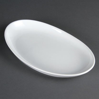 Olympia Whiteware French Deep Oval Plates 304mm (4 Pack) cc890