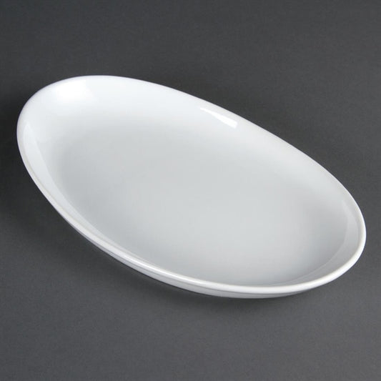 Olympia Whiteware French Deep Oval Plates 304mm (4 Pack) cc890