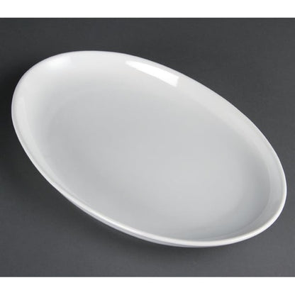 Olympia Whiteware French Deep Oval Plates 365mm (2 Pack) cc891