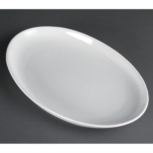 Olympia Whiteware French Deep Oval Plates 365mm (2 Pack) cc891
