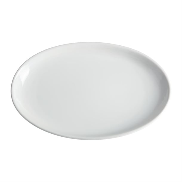 Olympia Whiteware French Deep Oval Plates 365mm (2 Pack) cc891